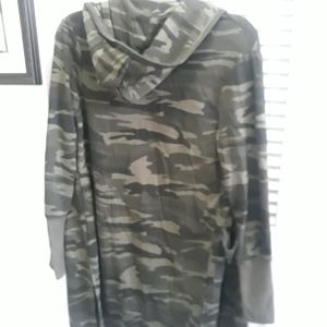 Cozy camo cardigan